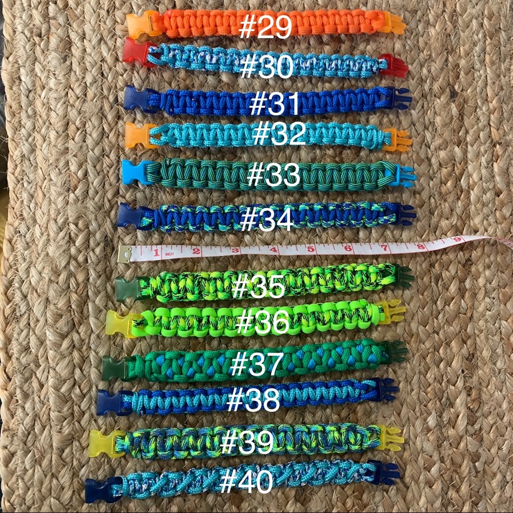 5/$14! Parachute cord survival braided bracelet 4